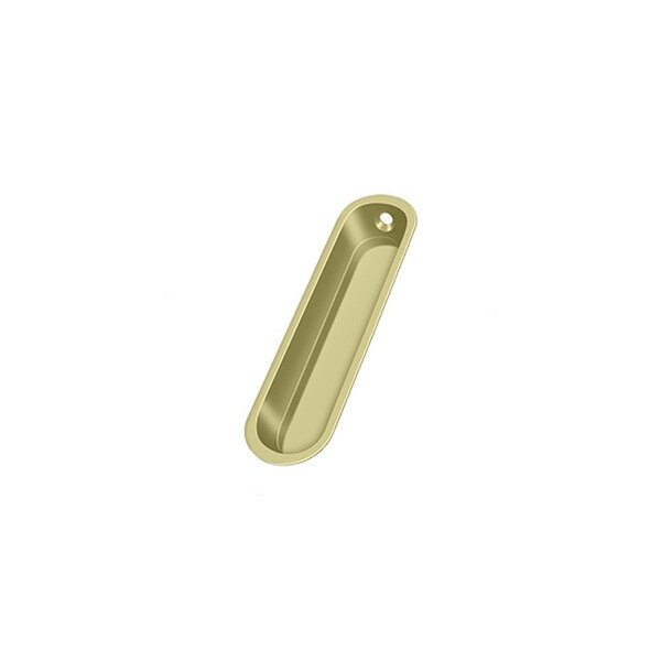 Deltana Flush Pull; 4 x 1 x 1/2; Unlacquered Bright Brass Finish FP828U3-UNL - main